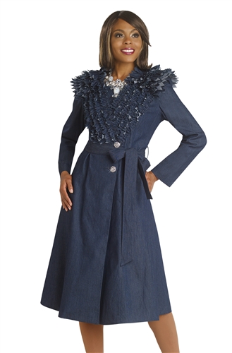 Donna Vinci 1PC Blue Denim Women's Dress